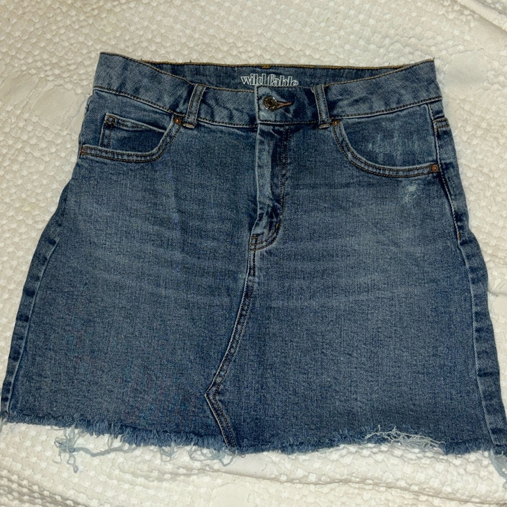 Denim mini skirt